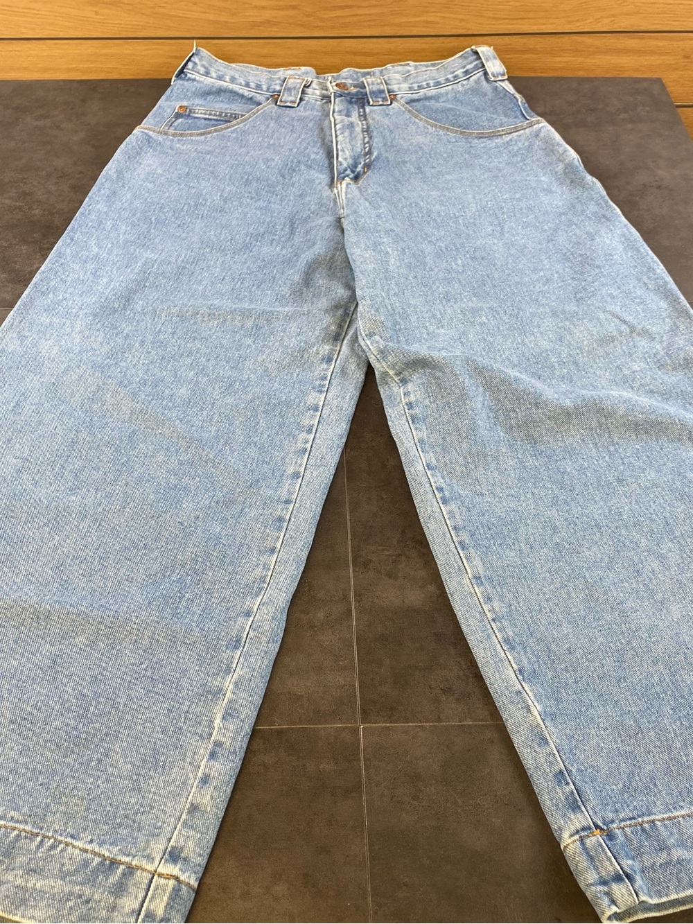 VTG Y2K Men's Wide Leg‎ Light Blue Denim Jeans size 34